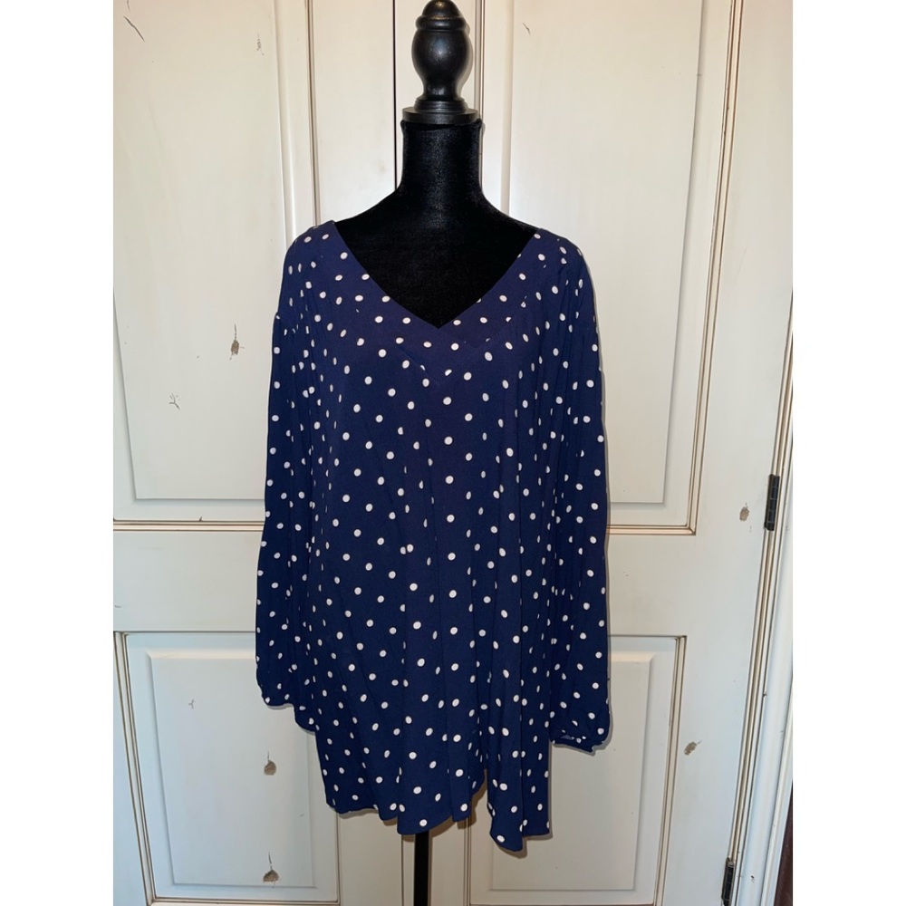 St Johns Bay womens long sleeve v neck tunic 3X